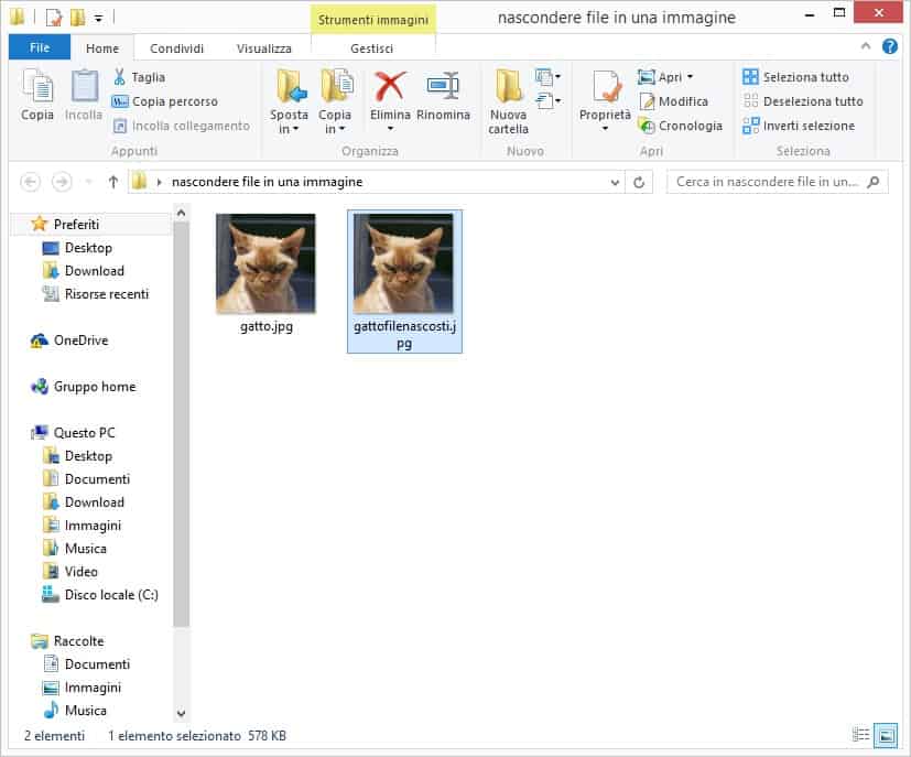 Nascondere file in un’immagine!